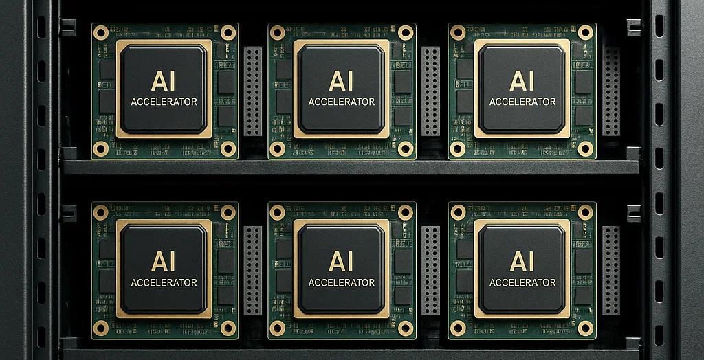 Artists impression of AI accelerators